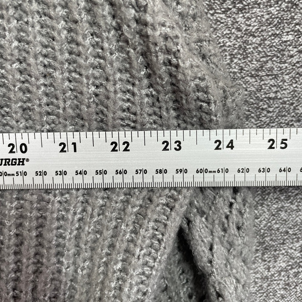 Torrid Cardigan Sweater Grey Longline Button Front Pointelle Sleeve Size 1 - Picture 7 of 7